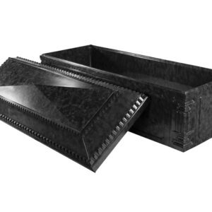 Black marble burial vault- high end burial vaults